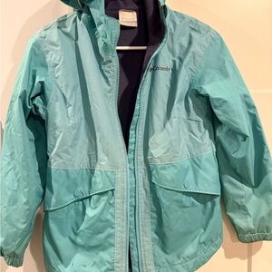 Columbia Kids' hooded fleece lined rain Jacket